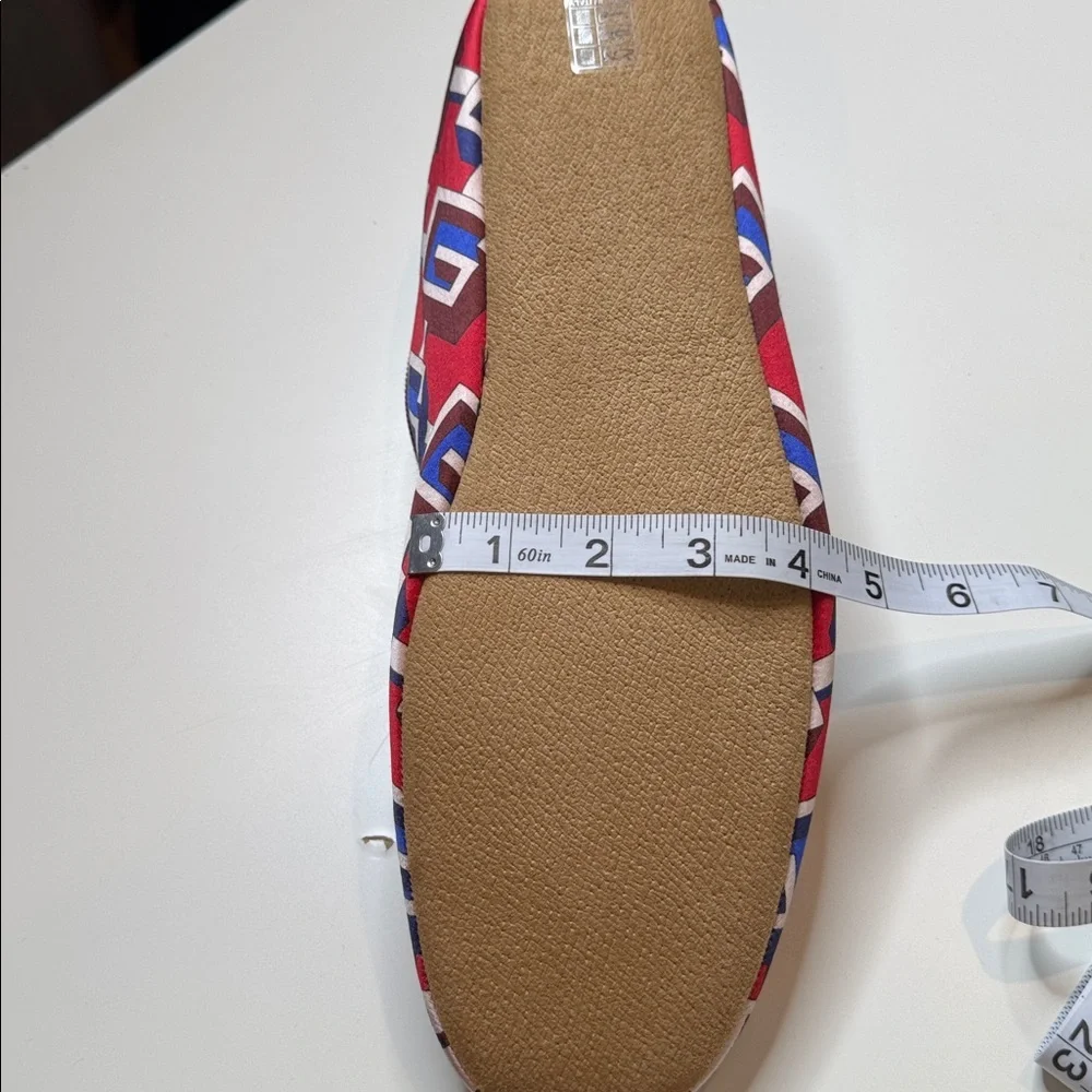 Gucci Red Satin Voyage Geometric G Print Slipper Shoes New $570